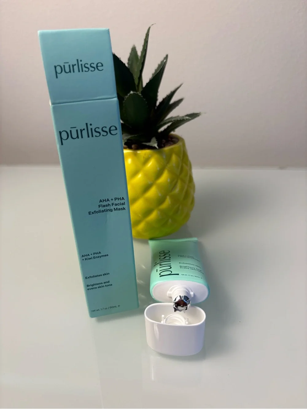 🧖🏻‍♀️purlisse Mint Green AHA + PHA Flash Facial Exfoliating Mask